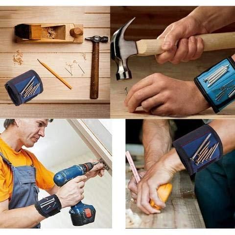 Magnetic Wrist Band | Tool Belt with 3 Strong Magnets | For Electricians, Roofers & DIY