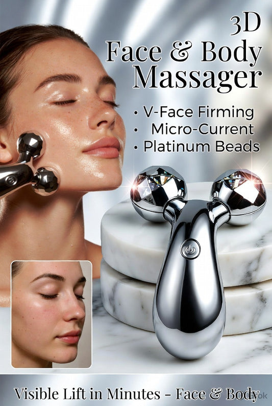 3D Manual Massager For Women | Facial Massager & Face Roller For Glowing Skin