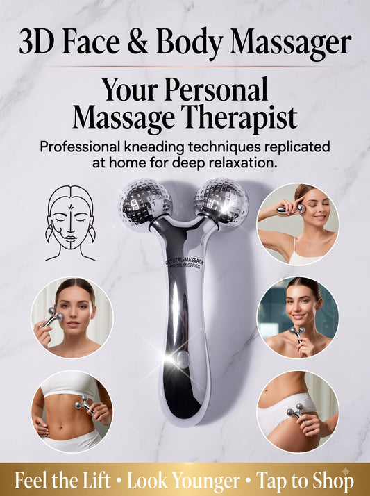 3D Manual Massager For Women | Facial Massager & Face Roller For Glowing Skin